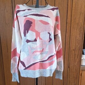 Very good condition Skull Cashmere Arden camo sweater in Sunkissed